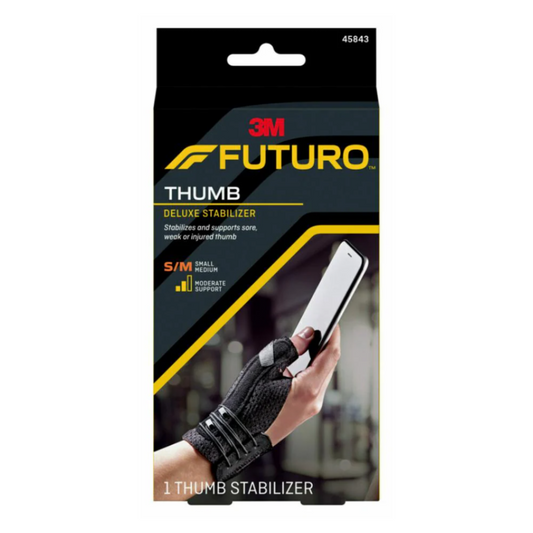 Thumb Stabilizer Futuro Deluxe Adult Small / Medium Pull-On / Lace-Up Closure Left or Right Hand Black