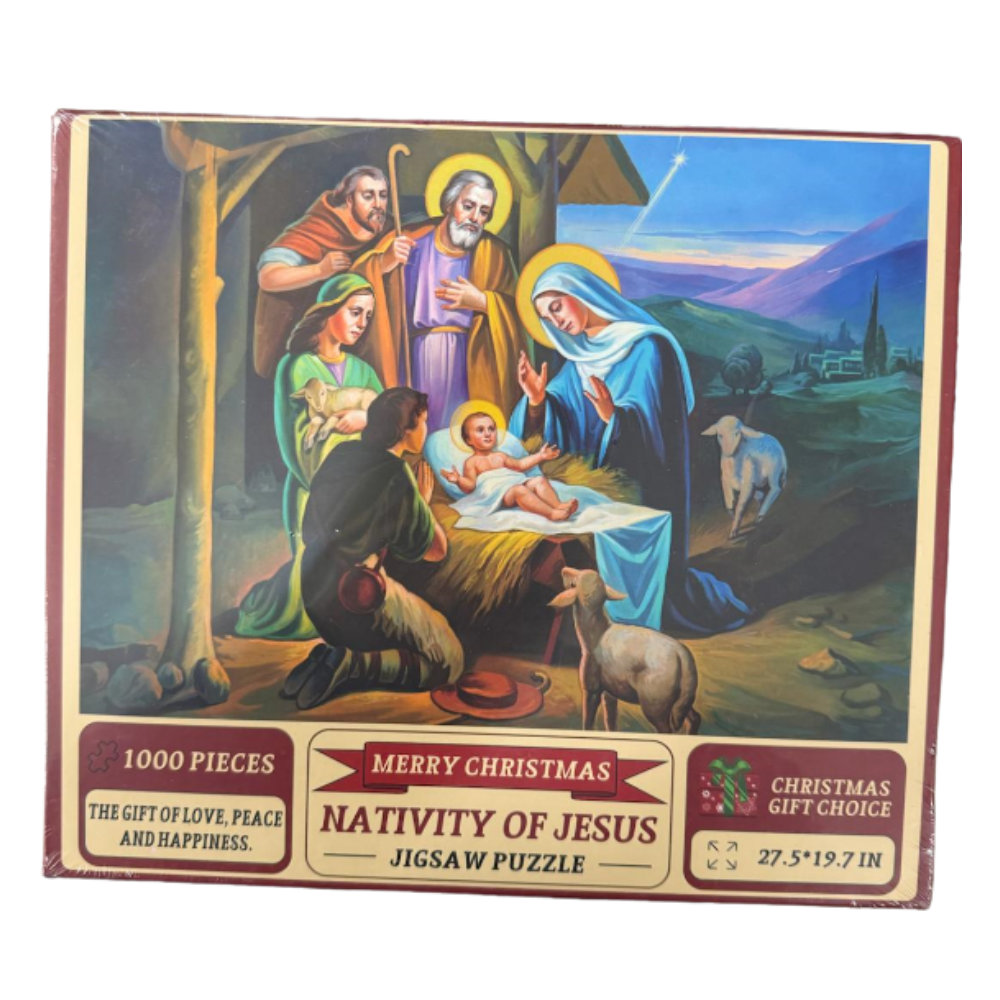 Merry Christmas Nativity of Jesus Jigsaw Puzzle – 1000 Pieces