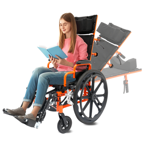 Ziggo Pro 12" and 14" Lightweight Reclining Wheelchair for Kids