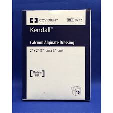 Kendall Calcium Alginate Dressing 2 x 2 Inch Sterile Square Wound Dressing
