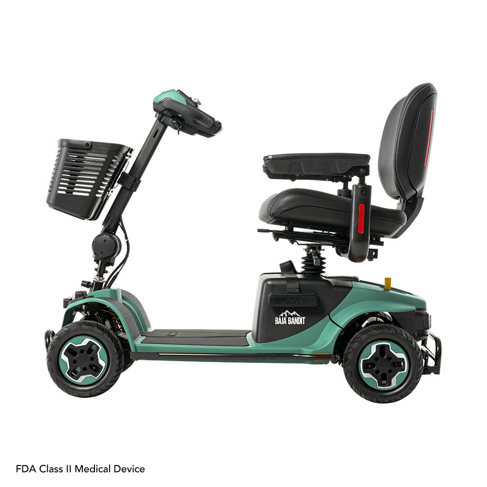 BAJA Bandit 4-Wheel Mobility Scooter – 20AH Lithium-Ion Batteries, Full Suspension, LED Lighting