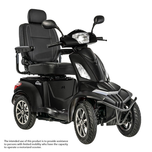 Baja Raptor 2 4-Wheel Outdoor Mobility Scooter – 400 lbs Capacity, 13 MPH Speed, Full Suspension, LED Lighting, Lockable Underseat Storage