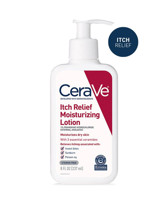 Hand and Body Moisturizer CeraVe Itch Relief 8 oz. Pump Bottle Unscented Lotion