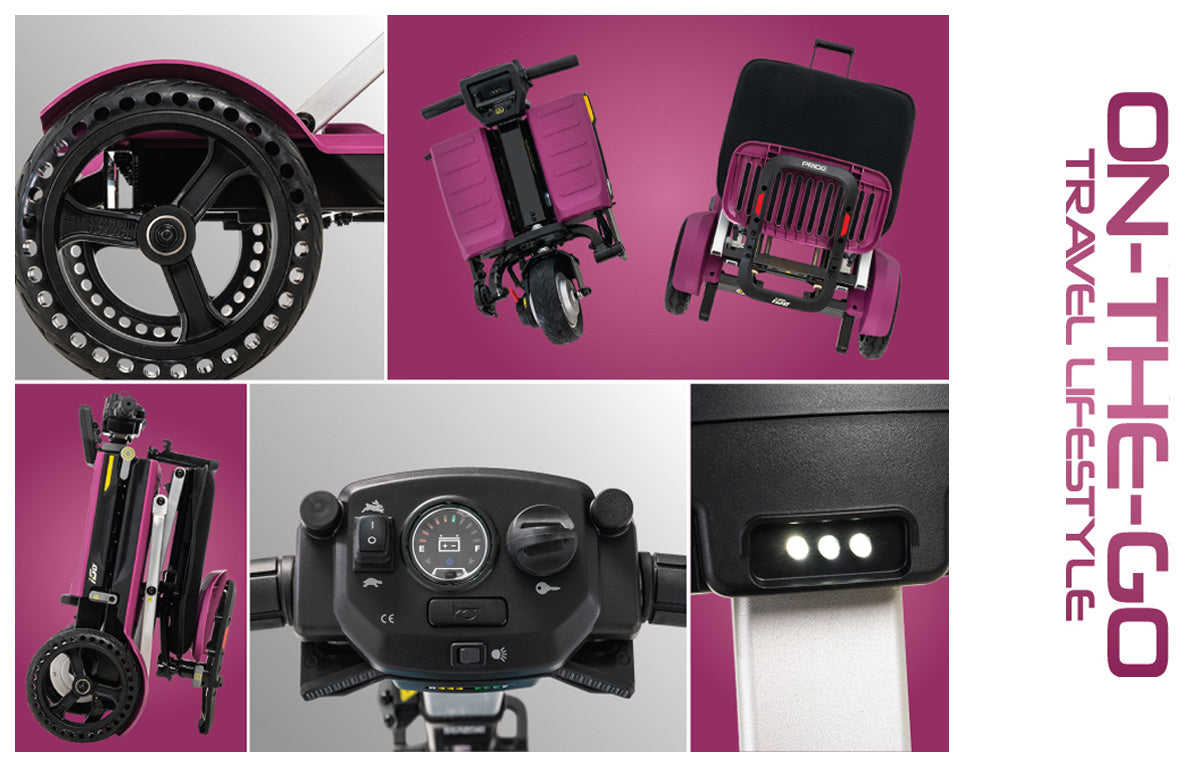 iGo Folding Scooter – Super Portable, Easy Stowage, 32 lbs Disassembly, All-Day Power and Mobility