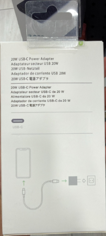 iPhone 13 Pro Max 20W USB-C Power Adapter with USB-C to Lightning Cable