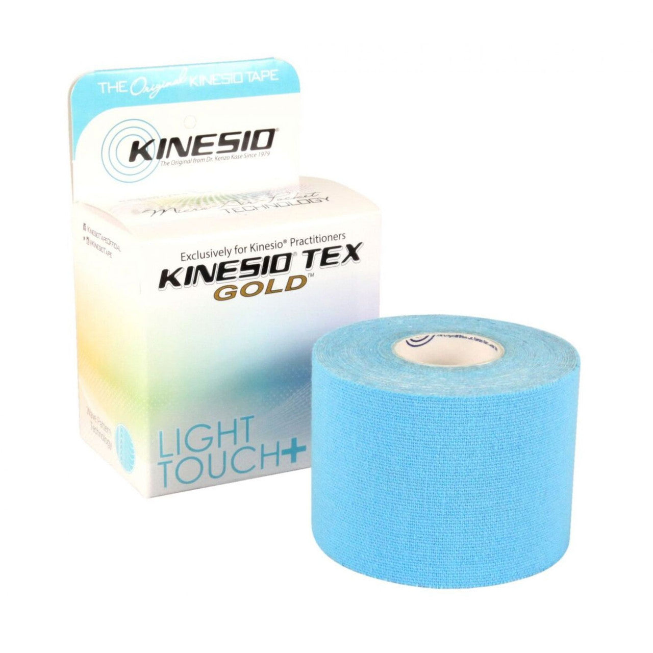 Kinesio Tex Gold Light Touch+ Kinesiology Tape Blue 2 Inch x 5.46 Yard Skin-Friendly Cotton Tape