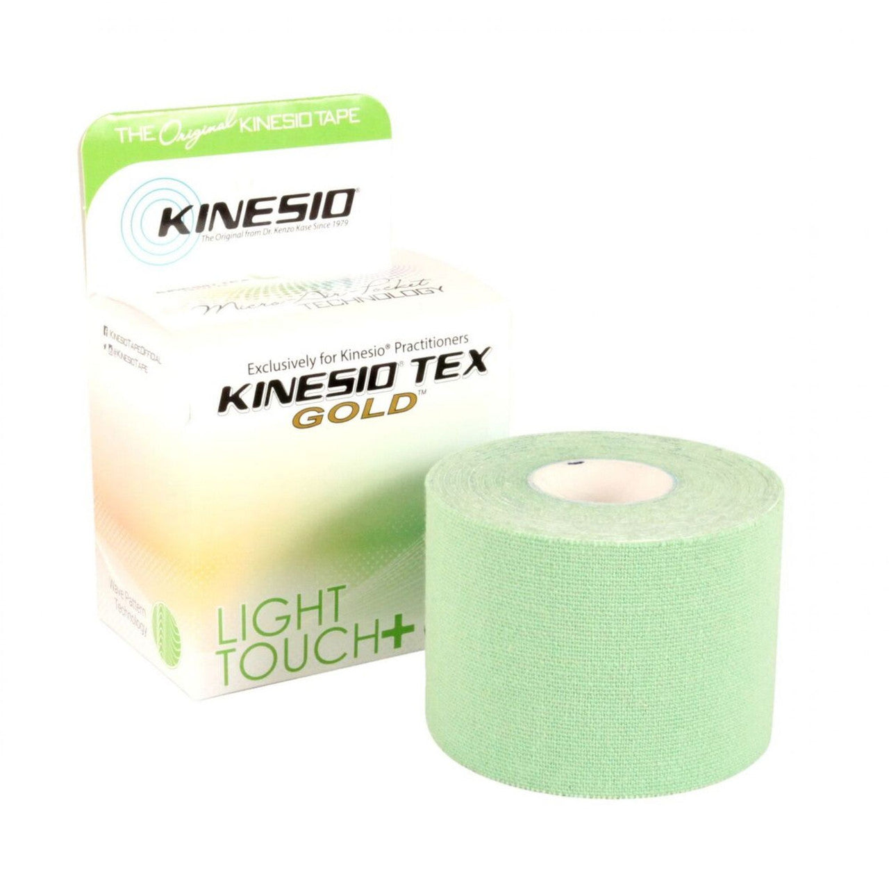 Kinesio Tex Gold Light Touch+ Kinesiology Tape Green 2 Inch x 5.46 Yard Skin-Friendly Cotton Tape