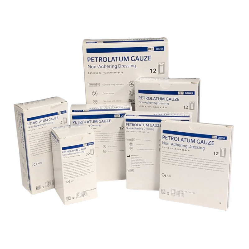 Petrolatum Impregnated Dressing Strip 3 x 18 Inch Sterile Gauze Dressing