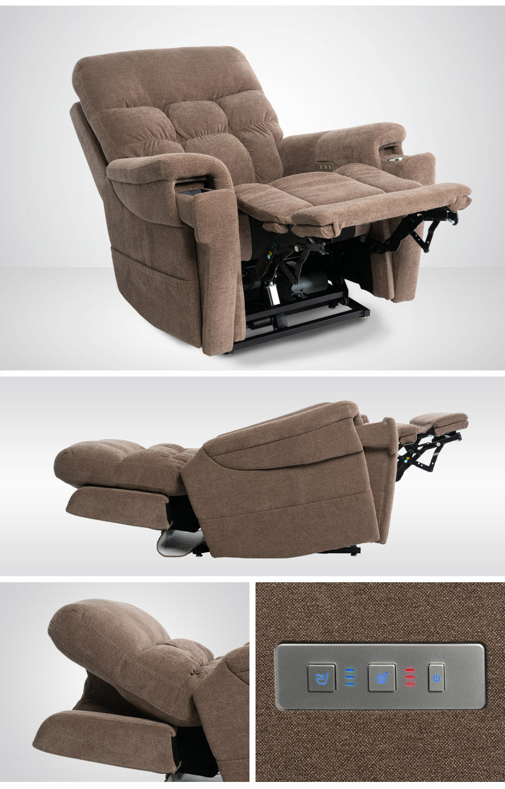 Pride Mobility VivaLift Ultra Electric Power Lift Recliner Chair Medium, 4-Position, USB Remote, Power Assist Lift Sofa
