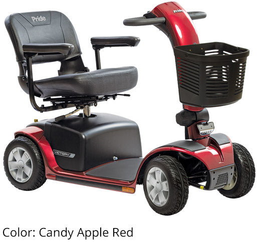 Victory 10 4-Wheel Scooter – One-Hand Disassembly, 16-Mile Range, LED Headlight U1 with EZ Turn Feature
