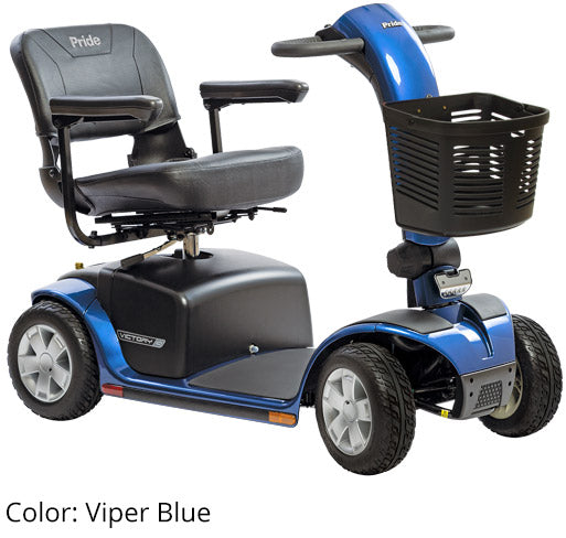 Victory 10 4-Wheel Scooter – One-Hand Disassembly, 16-Mile Range, LED Headlight U1 with EZ Turn Feature