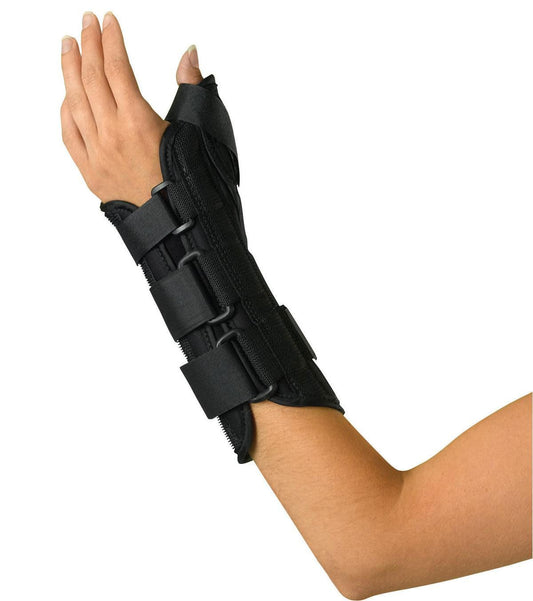 Wrist / Forearm Brace with Abducted Thumb Medline Foam / Nylon Left Wrist Black