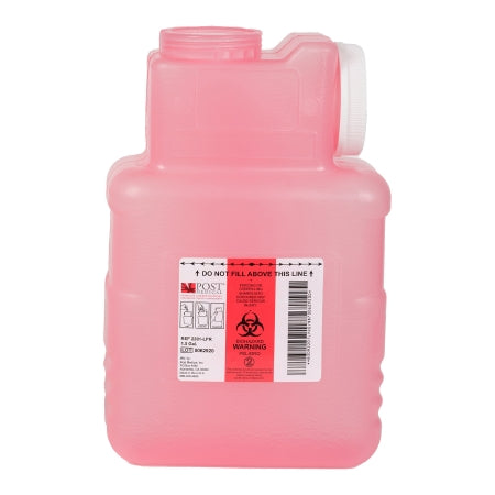 Sharps Container Leaktight Red Base Horizontal / Vertical Entry 1.5 Gallon