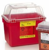 Sharps Container Dynarex® Red Base Horizontal Entry 2 Gallon
