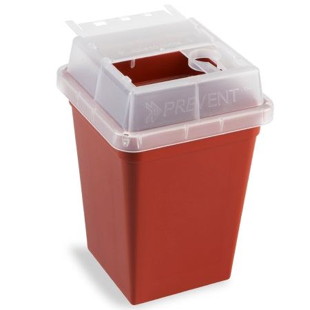 Sharps Container Red Base 4-1/2 X 4-1/2 X 7-1/2 Inch Vertical Entry 0.25 Gallon