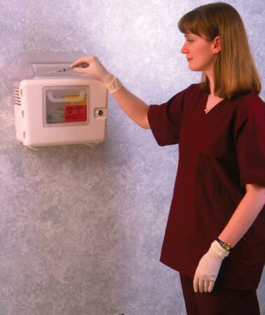Sharps Container Cabinet / Wall Enclosure Plastic Wall Mount Locking