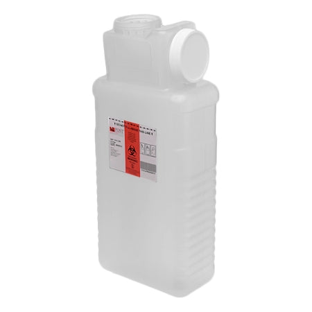 Sharps Container Post„¢ Translucent Base 4.22 L X 8 W X 17.56 H Inch Vertical Entry 2.5 Gallon