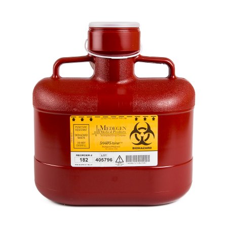 Sharps Container Sharps-Tainer Red Base 11 H X 10 W X 6 D Inch Vertical Entry 1.55 Gallon