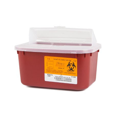 Sharps Container Sharps Red Base 5 H X 10 W X 7 D Inch Horizontal Entry 1 Gallon