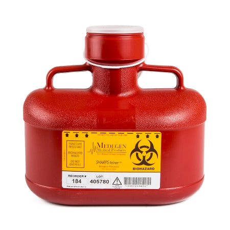 Sharps Container Sharps-Tainer Red Base 9 H X 10 W X 6 D Inch Vertical Entry 1.2 Gallon