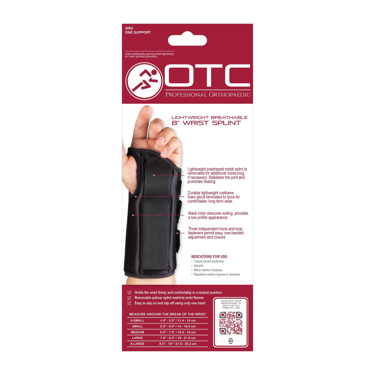 Experience Blissful Relief 8" Lightweight Wrist Splint for Unmatched Comfort and Support
