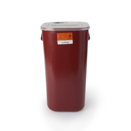Sharps Container Sharps Red Base 25-1/2 H X 13-1/2 W X 13-1/2 D Inch Horizontal Entry 16 Gallon