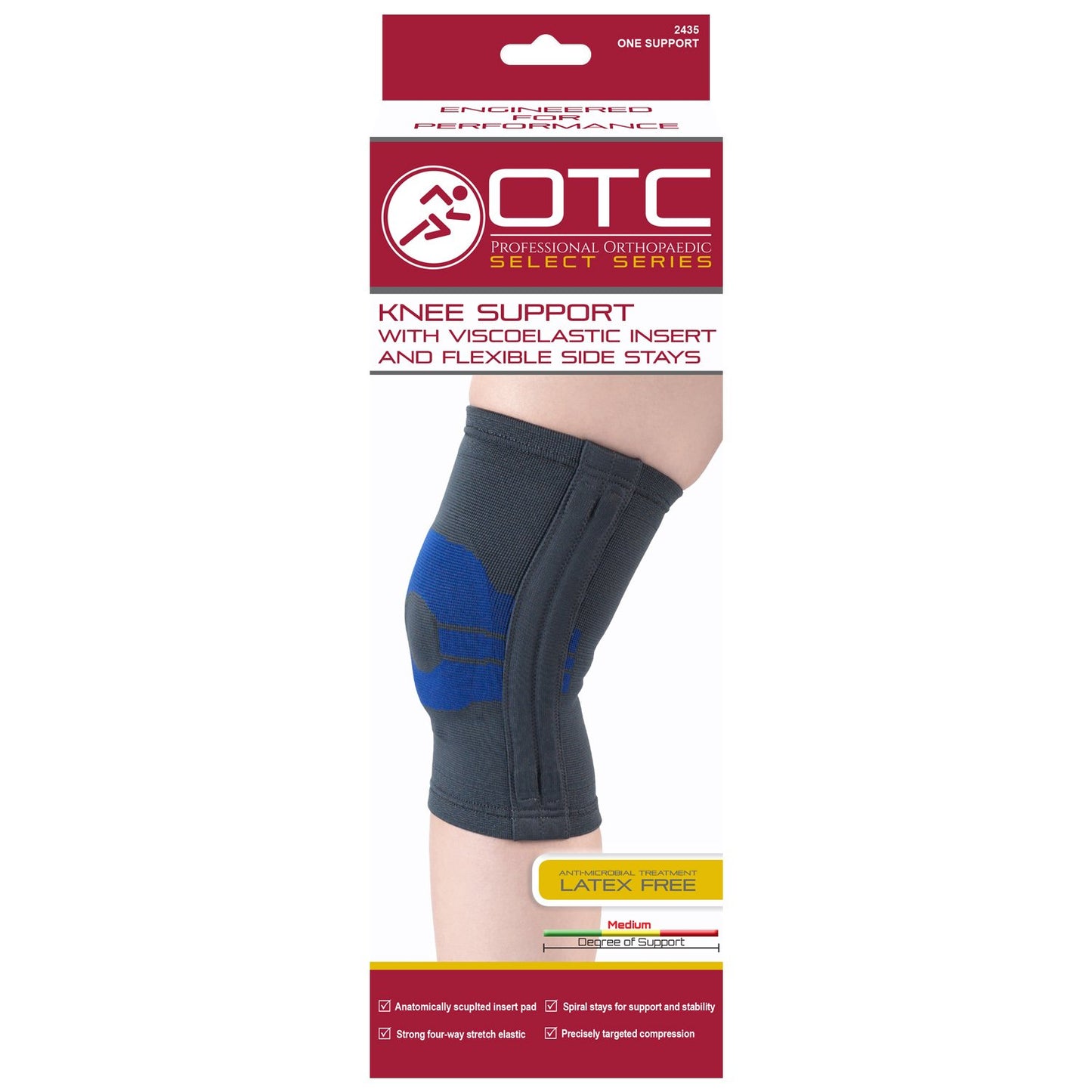Knee Support Enhanced Compression with Gel Insert and Flexible Stays for for Targeted Relief