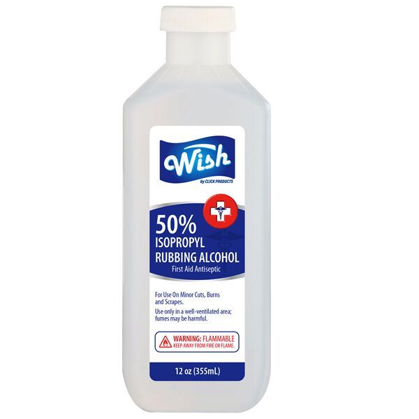 Rubbing Alcohol 50% Isopropyl 12oz for First Aid and Sanitization