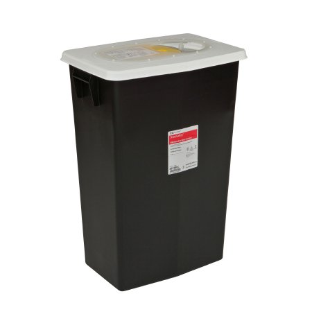 RCRA Waste Container SharpSafety„¢ Black Base 26 H X 12-3/4 D X 18-1/4 W Inch Vertical Entry 18 Gallon