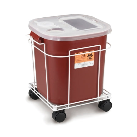 Sharps Container Cart McKesson Brand 15W X 13L X 15H Inch, White, Wire Formed, Locking Casters