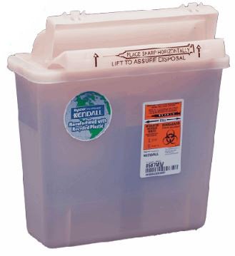 Sharps Container Renewables„¢ In-Room„¢ Translucent Base 12-1/2 H X 5-1/2 D X 10-3/4 W Inch Horizontal Entry 1.25 Gallon