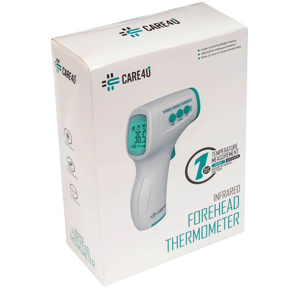 CARE4U Non-Contact Infrared Forehead Thermometer Fast, Accurate, and Safe Temperature Measurement