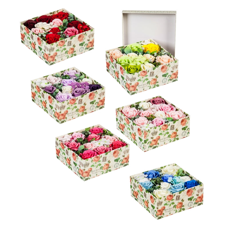 Indulge Your Senses: Refreshing Soap Flower Box with 6 Invigorating Scents