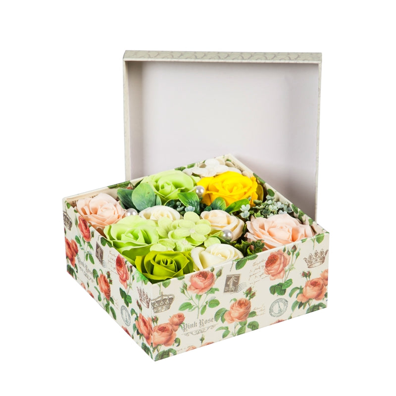 Indulge Your Senses: Refreshing Soap Flower Box with 6 Invigorating Scents
