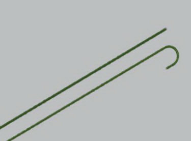 Fixed-Core Wire Guide PTFE-Coated Stainless Steel, 0.38 Inch Diameter, 145 cm Length, 6 cm Taper Length, 2.5 cm Floppy Tip Length, 3 mm Tip Curved Radius, Safe-T-J® Tip