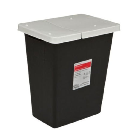 RCRA Waste Container SharpSafety„¢ Black Base 18-3/4 H X 12-3/4 D X 18-1/4 W Inch Horizontal Entry 12 Gallon