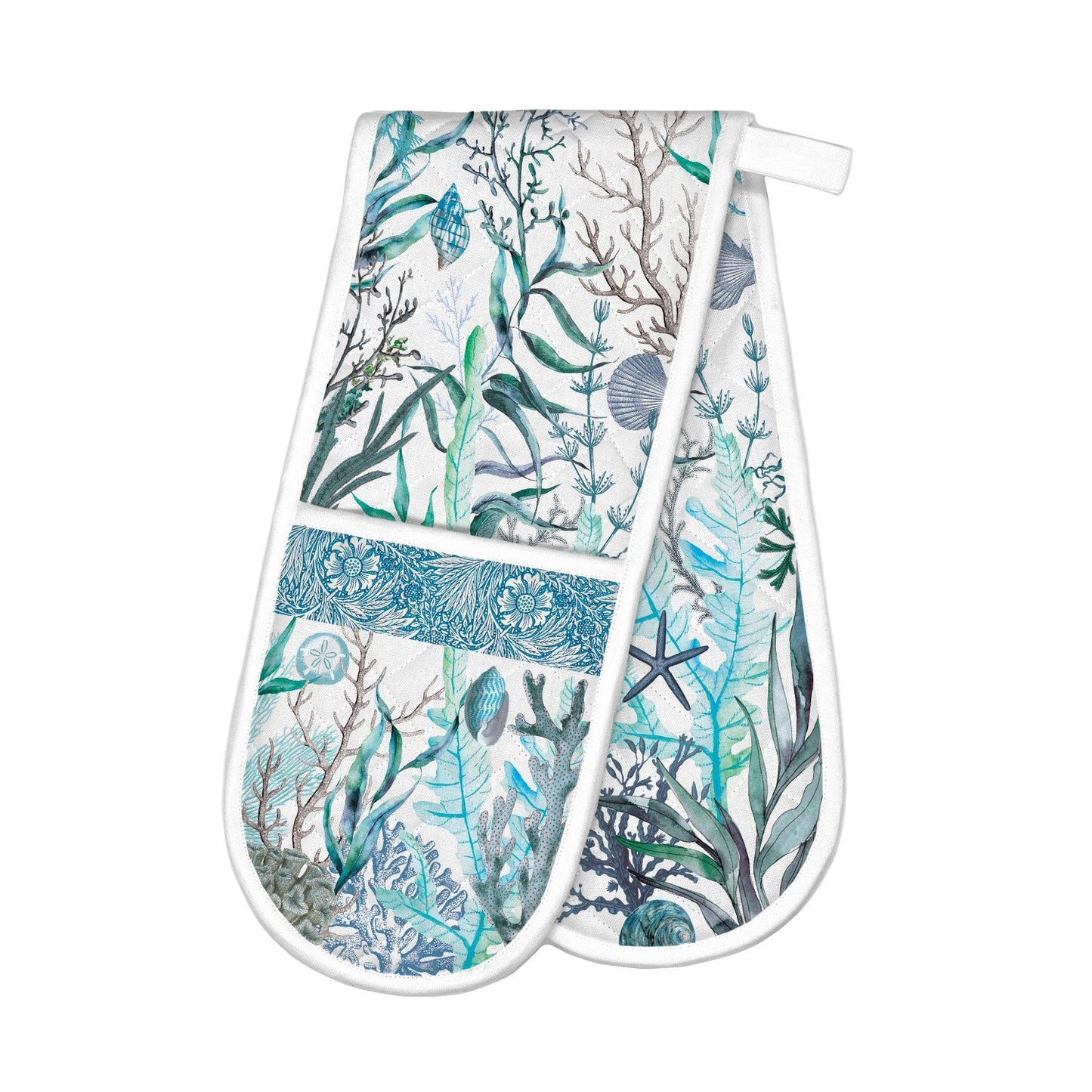 Michel Design Works Ocean Tide Double Oven Glove Tranquil and Protective Kitchen Accessory