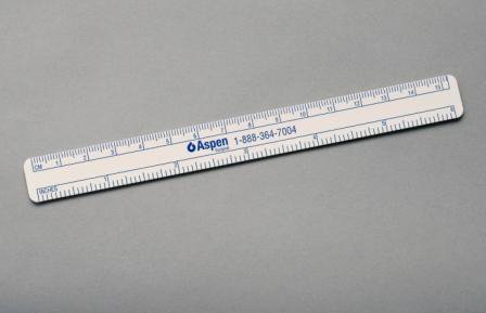 Aspen Wound Measuring Ruler, 6 Inch, Plastic, NonSterile