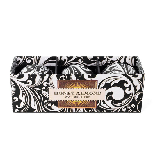 Michel Design Works Honey Almond Bath Bomb Set Sweet Bliss for Relaxing Soaks
