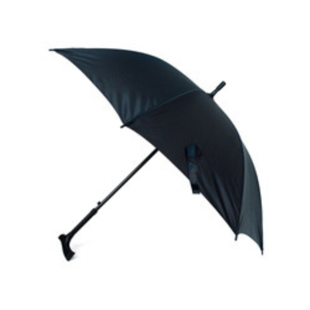 Black Canopy Walking Cane Umbrella-