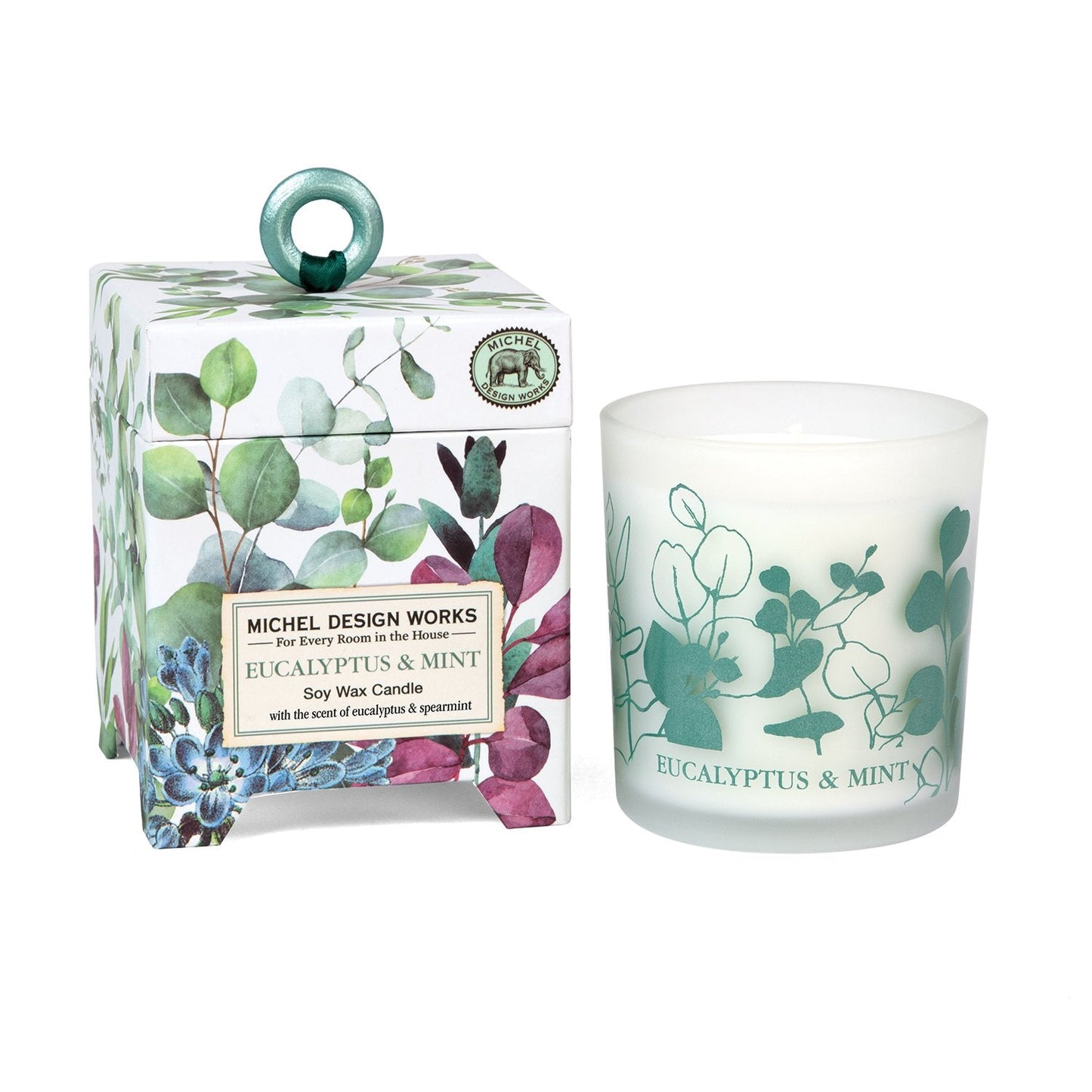 Michel Design Works Eucalyptus & Mint 6.5 oz. Soy Wax Candle - Handmade, All-Natural Aromatherapy
