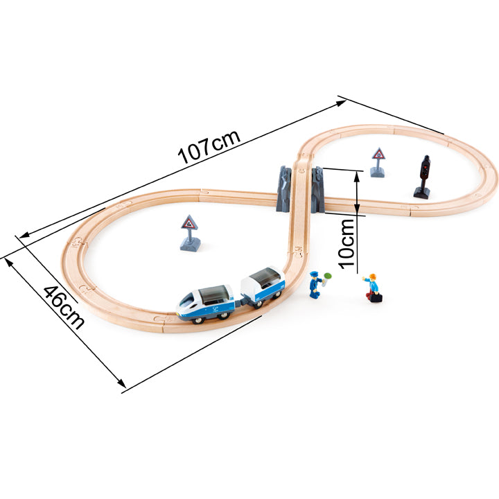 Hape Figure 8 Rail Kit - Educational Railway Adventure for Kids, Ages 3+