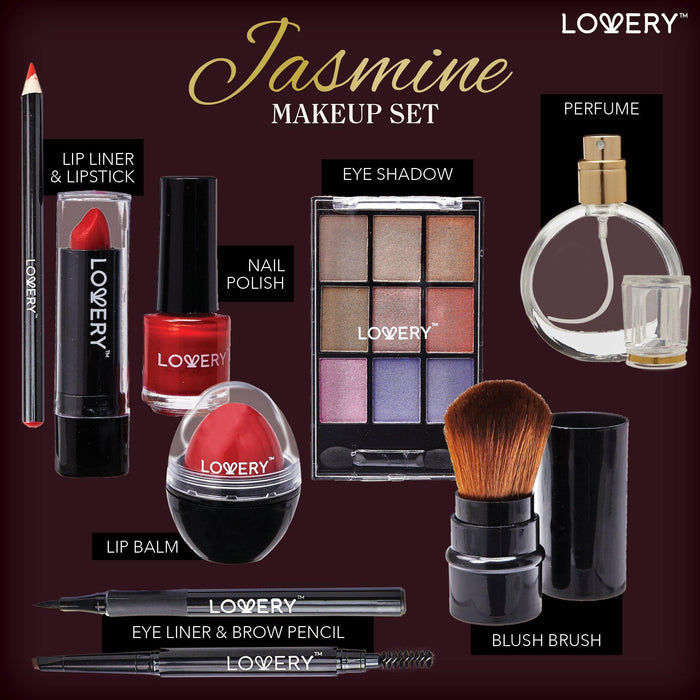 Jasmine Makeup and Spa Kit 30Pc Deluxe Bath and Body Set for Majestic Beauty and Tranquil Spa Moments