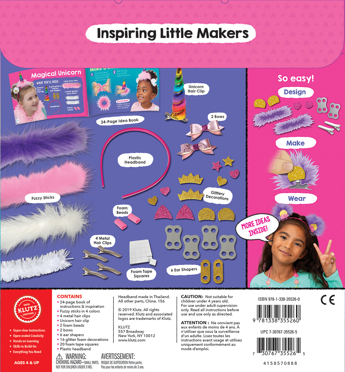 My Fun & Fuzzy Headband Salon Wild Creations DIY Hairband Salon Kit for Kids