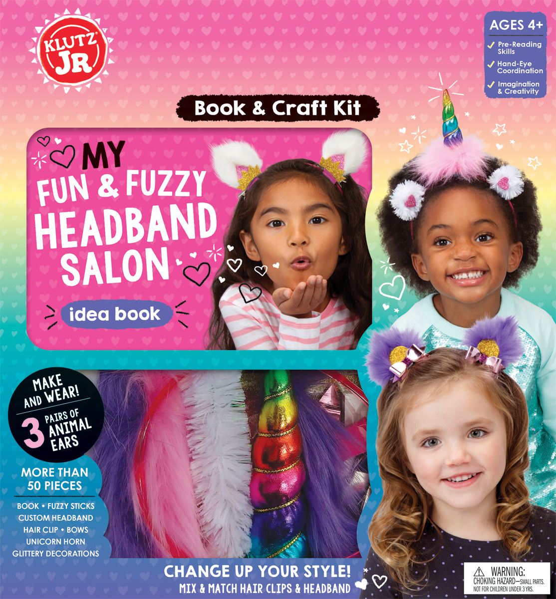 My Fun & Fuzzy Headband Salon Wild Creations DIY Hairband Salon Kit for Kids