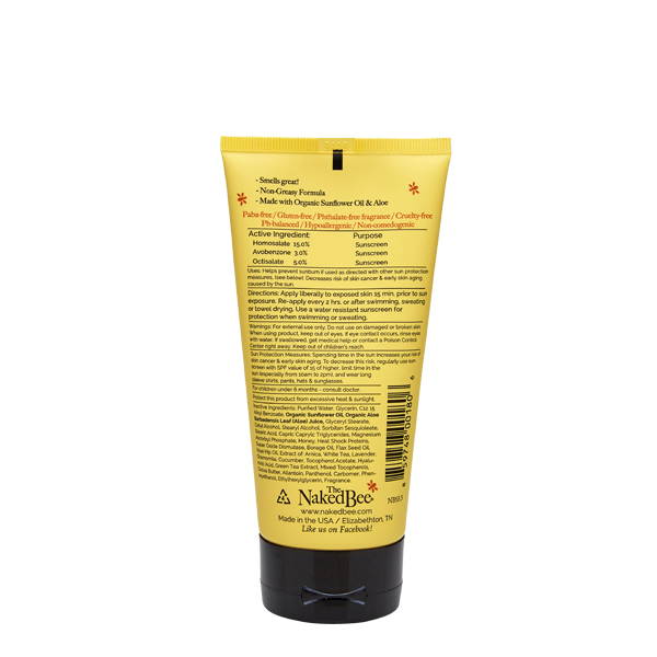 Naked Bee 5.5 oz. Orange Blossom Honey SPF 30 Moisturizing Sunscreen Ultimate Sun Protection with Vitamin C