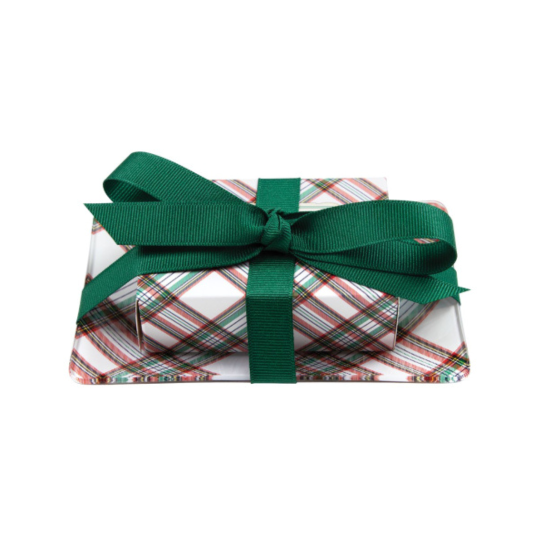 Vintage Plaid Gift Soap Set