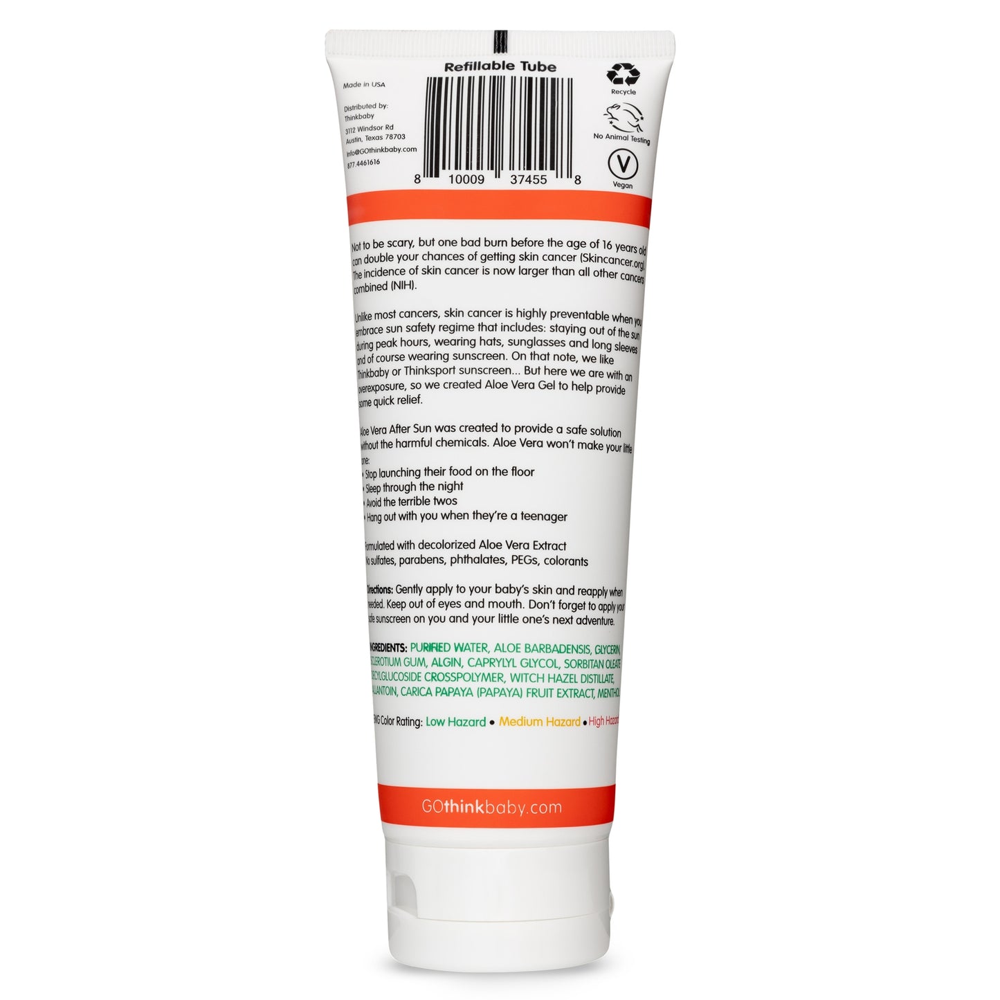 Thinkbaby Aloe After Sun Lotion Nourishing Post-Sun Care for Safe and Healthy Skin