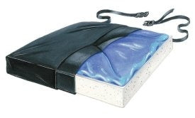 Skil-Care Thin-Line Seat Cushion 20W x 16D x 1H Inch Foam/Gel Comfort and Safety Combined