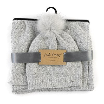 Jack & Missy Essential Hat & Scarf Knitwear Set Classic Luxe Simplicity